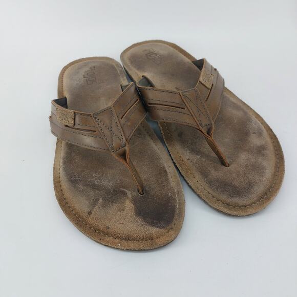 Flojos Mens Brown Suede Sandals Leather Summer Size 13? - Picture 7 of 8